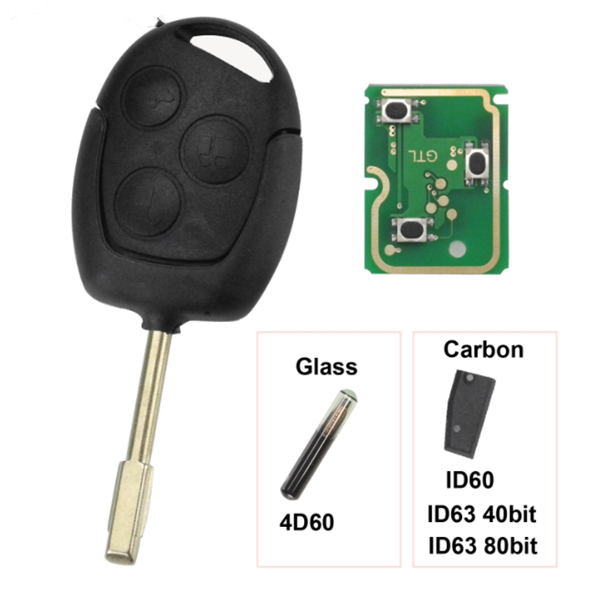 3 Buttons Remote Key Fob 315Mhz 433MHz 4D60 ID63 Chip For Ford Mondeo Focus Fusion Fiesta Galaxy Transit Full Car Key Featured Image