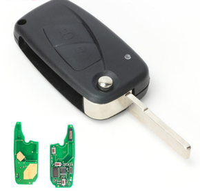 Flip Black Remote car key FOB 2 Button 434mhz pcf7936 id46 chip For Fiat Punto Ducato Stilo Panda KEY