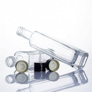 China clear olive oil glass bottles with screw lid