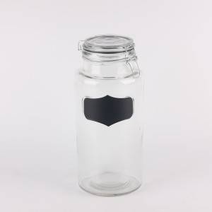 Clear glass round Jars swing top Lid