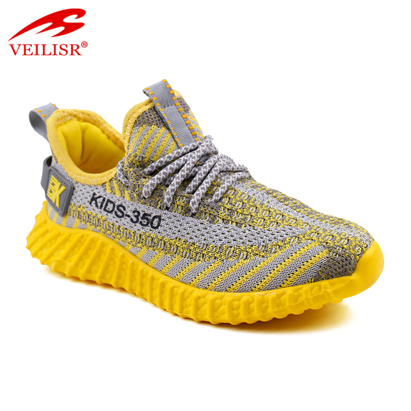 New design knit fabric children casual shoes sneakers kids