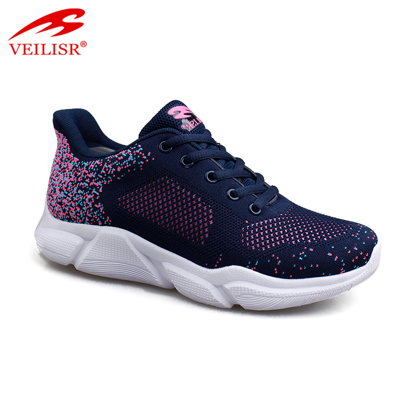 New design knit fabric ladies sports casual shoes women sneakers
