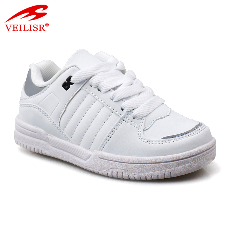 Outdoor fashion PU upper children white sneakers kids casual shoes