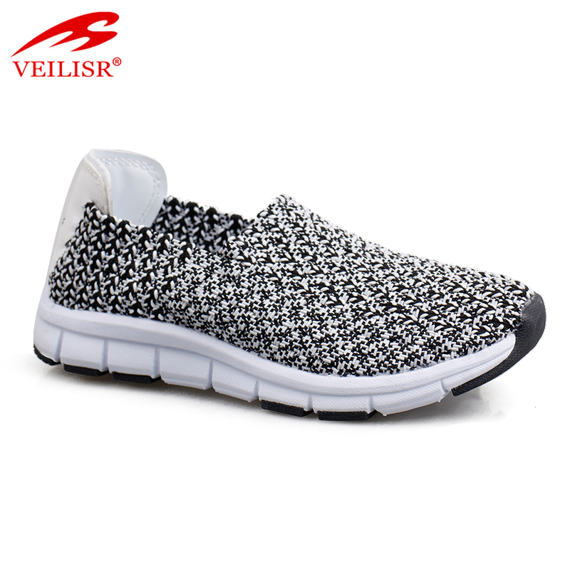 Outdoor summer slip on unisex ladies casual sneakers women woven shoes