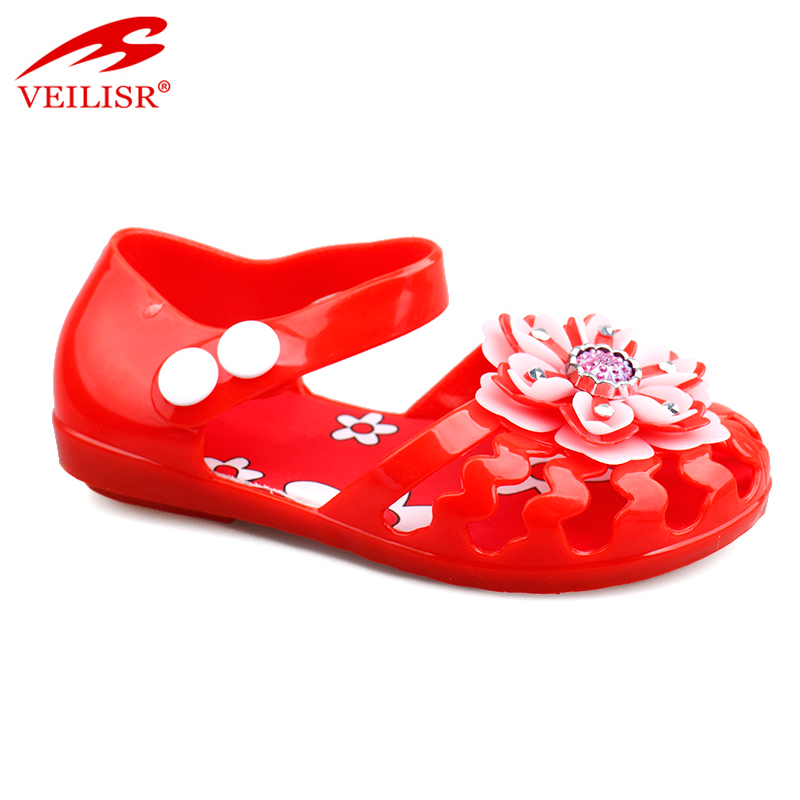 New design children PVC footwear LED light jelly shoes kids sandals