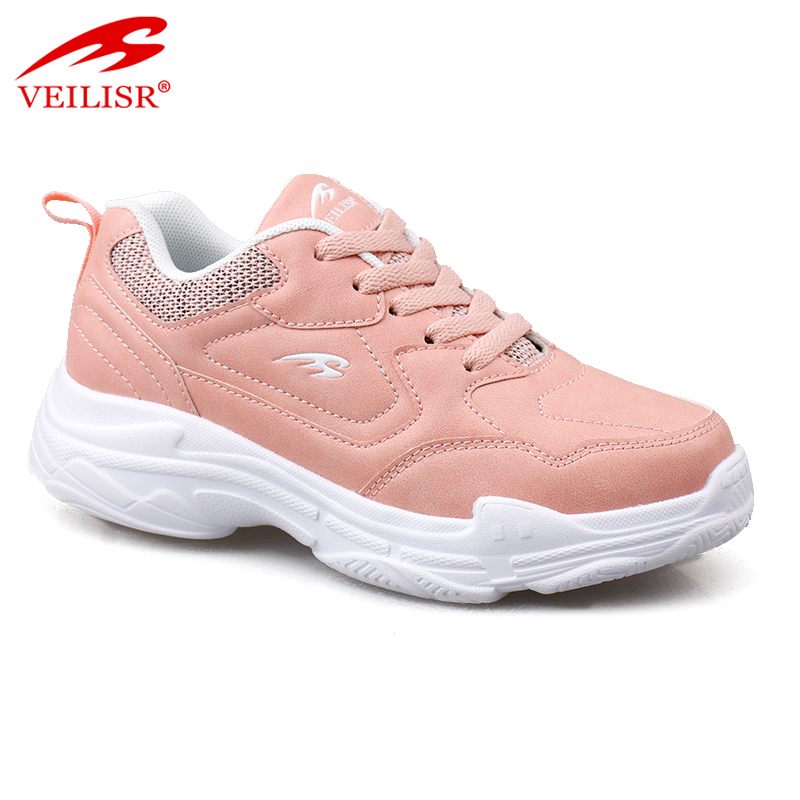 New design pu upper women retro casual sport shoes chunky sneakers