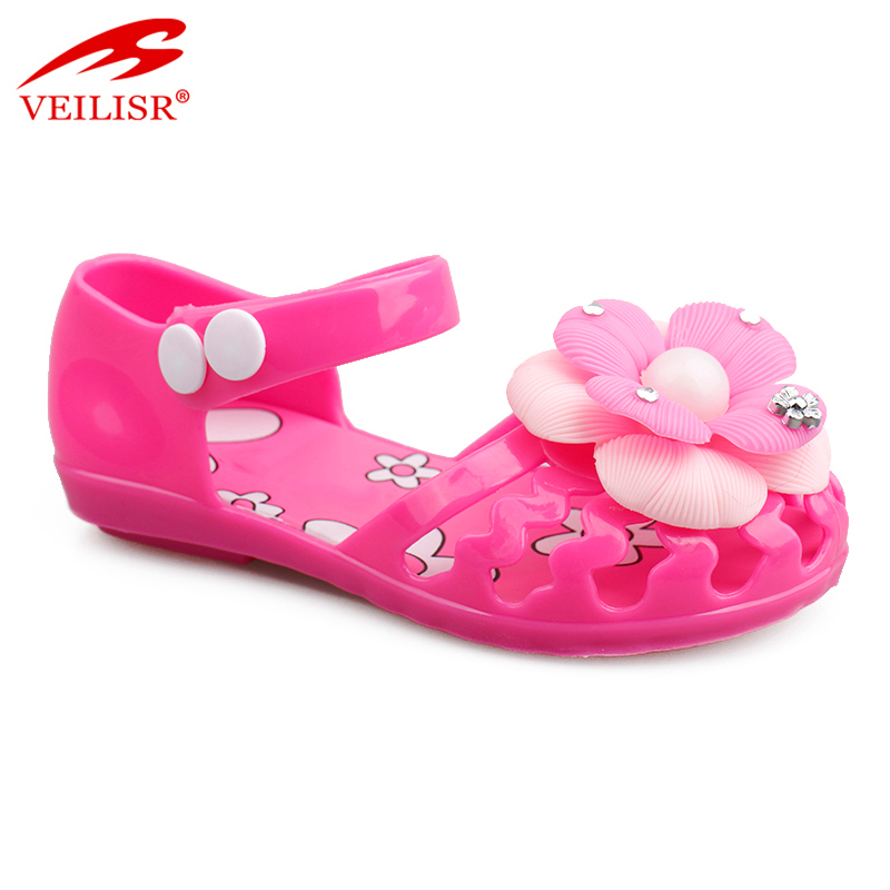 New design children PVC footwear LED light jelly shoes kids sandals
