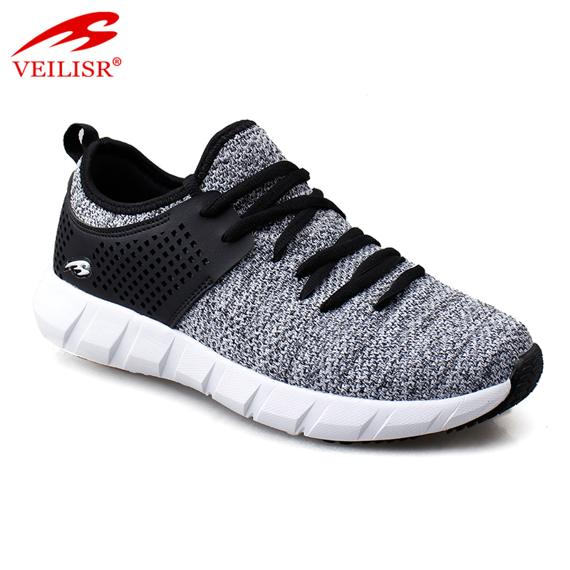 Most popular knit fabric casual sport shoes fashion men sneakers