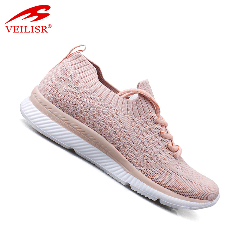 Breathable Classic Cheap New arrival knit fabric fashion women casual sport shoes sneakers