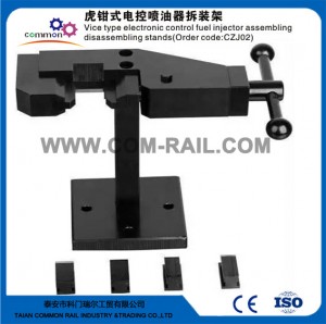 Vice type injector disassembling stands
