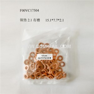 common rail injector copper F00VC17503 ,15.1*7.7*1.5 and washer F00VC17504 ,15.1*7.7*2.1