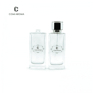 50ml  Clear Glass Perfume Bottle with Black Pump Sprayer
