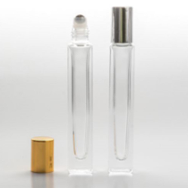 10ml Square Roller Bottle With Golden and Silver Screw Cap Featured Image