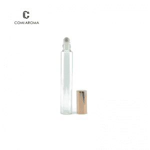 15ml Hot Sale Custom Round Clear Glass Roll on Bottle with Stainless Steel Roller Ball