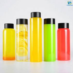 Cylinder plastic bottles