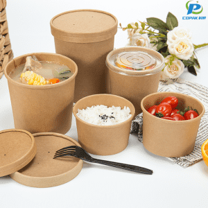 Paper bowl with lids