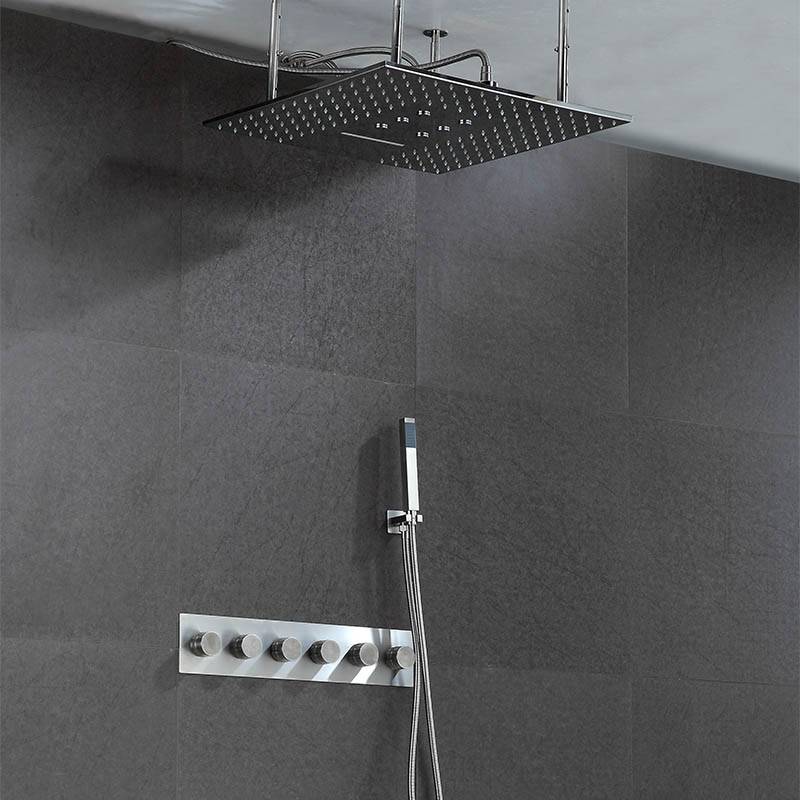 Ceiling mounted four function mist square shower head Featured Image