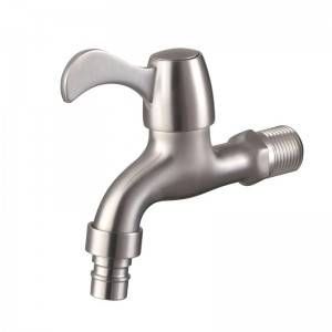 Single function laundry faucet of stainless steel
