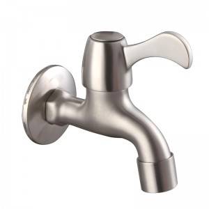 Single function cold water faucet of stainless steel