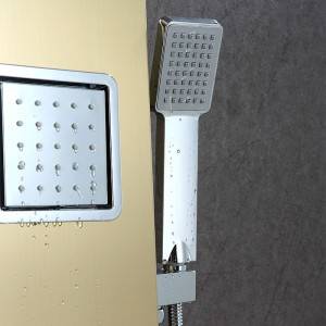 Golden chrome shower panel multi function