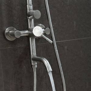 Exposed valve mixer stainless steel shower column