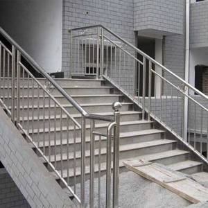 stair railing of stainless steel