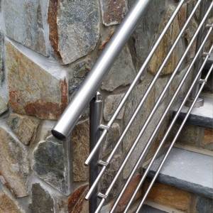 stair railing of stainless steel