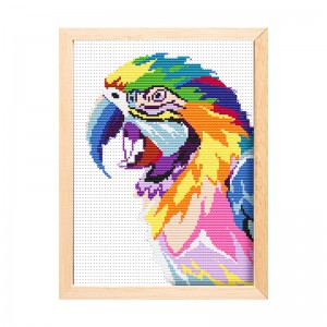 Cheap wholesale needlework handicraft parrot painting kit cross stitch                   15190