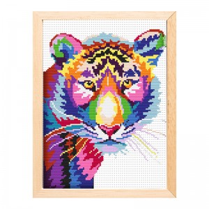 Cheap wholesale needlework handicraft tiger painting kit cross stitch   15196
