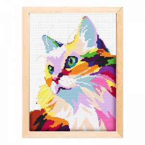 Cheap wholesale needlework handicraft cute cat painting kit cross stitch  15200