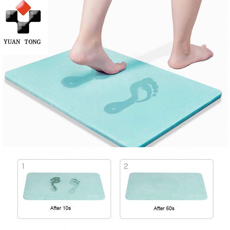 anti-slip fast dry diatomite diatomaceous earth absorbent bath mat