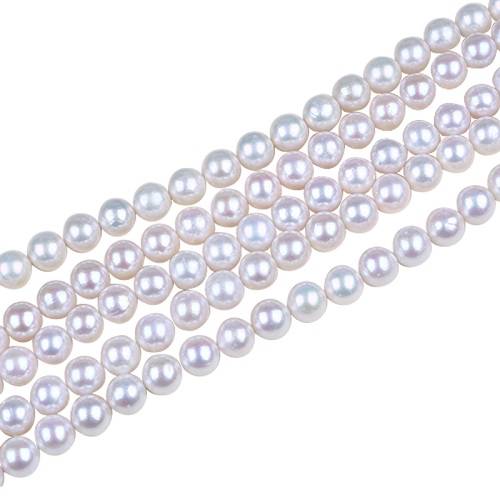 9-12mm Natural Color Nearl Round Edison Pearl Loose Strand