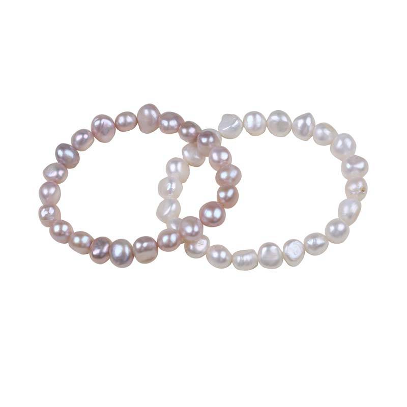 9-10mm Baroque Shape Women Freshwater Pearl Bracelet