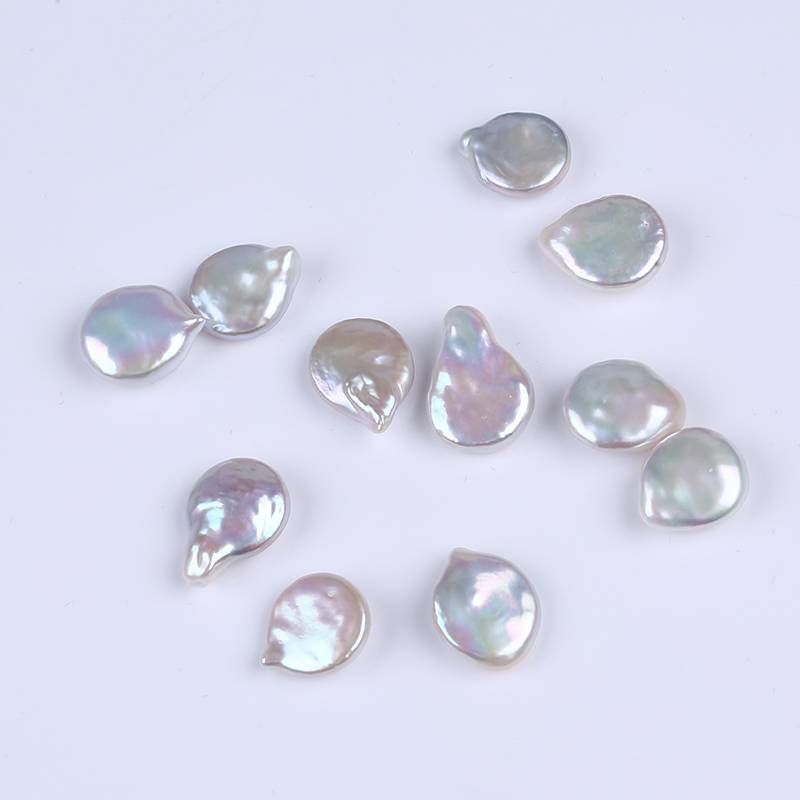 12-13mm Loose AAA Coin Pearl Center Half-drilled Side Half-drilled Or Undrilled