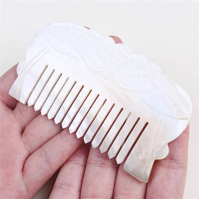 Natural Mother Of Pearl Shell Comb For Gift