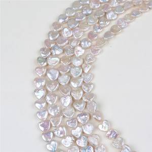 11*11mm White Color Heart Shape Natural Freshwater Pearl Beads