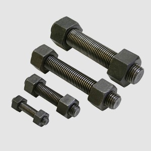 Black Steel Bolts With Nuts