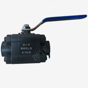 A105 forged 800LBS 3-pcs ball valve with NPT (BV-800-3-4N)
