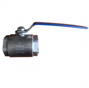 Alloy20 steel ball valve with 2pc body, 2Inch, 600LBS NPT BV-600-2N-A