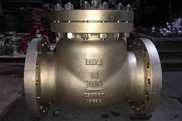 Bronze valve C95800 for sea project in Mauritius dated in JAN. 2020