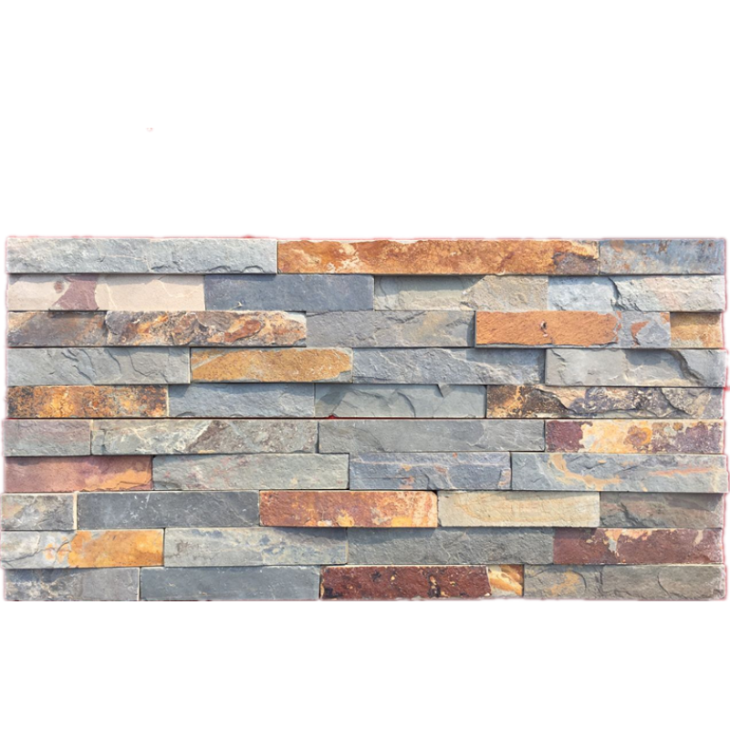 Rusty five strips wall cladding stones
