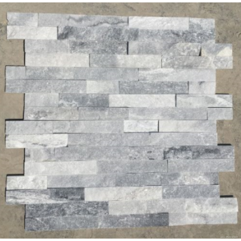 Ice gray interlock flagstone panel