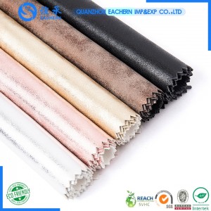 free samples wholesale price  Yangbuck Metal Material Pu Artificial leather for making shoe