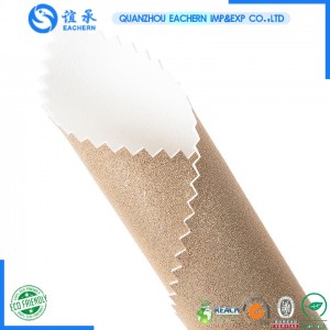 Good Choice  Glitter shiny surface yangbuck pu leather fabrics for shoe making