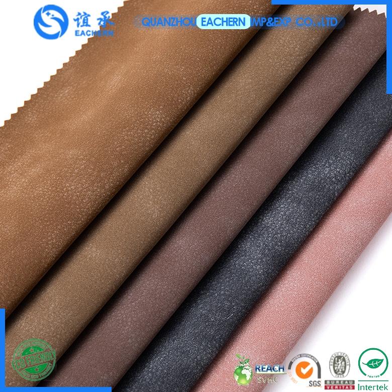 High Quality Lichee Pattern Embossed DMF Free Eco Friendly Artificial PU Leather  Abrasion Resistant for Furniture Sofa (Eco-friendly Featured Image