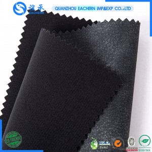High Quality Lichee Pattern Embossed DMF Free Eco Friendly Artificial PU Leather  Abrasion Resistant for Furniture Sofa (Eco-friendly