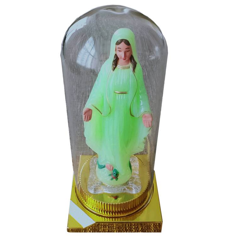 Wholesale Christian Plastic Statue Virgin Mary with LED sculpture