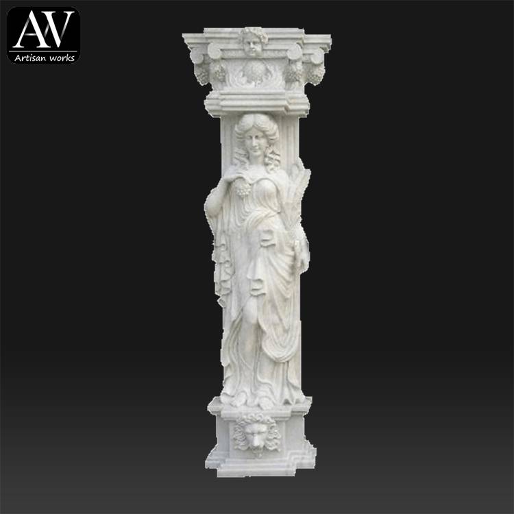 Decorative marble round pillars and columns for interior houses to Turkey