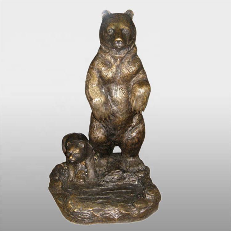 Factory hot sale large bronze chinese bear sculpture