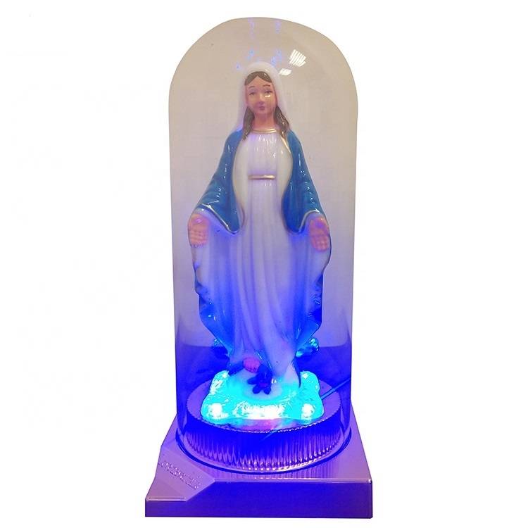 Factory outlet religious mary statue with LED light for Christmas